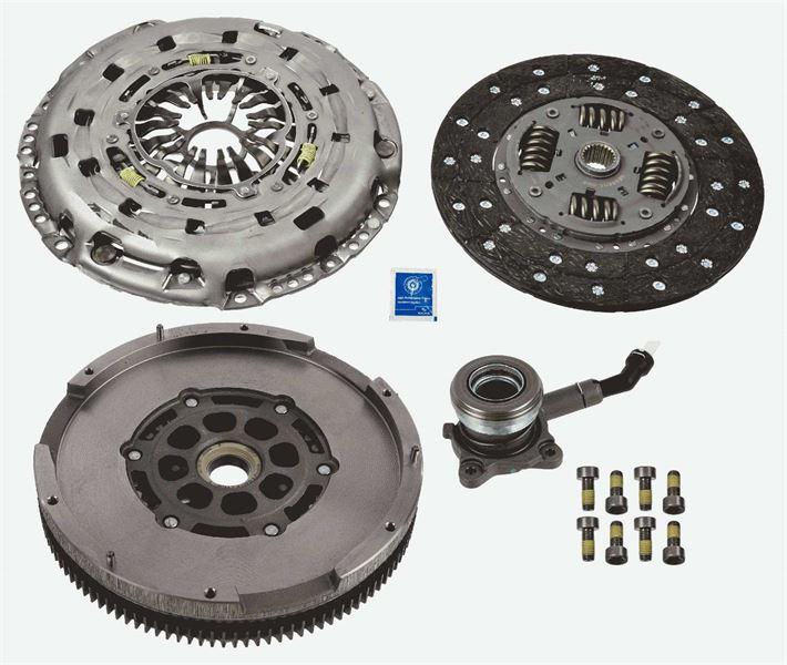 DEBRİYAJ SETİ 4`LU KIT (VOLAN-DEB SETI -RULMAN) FORD TRANSIT CUSTOM 2.2TDCI 125PS (6 VİTES) (11-14) RULMANLI - SACHS - OEM BK217540