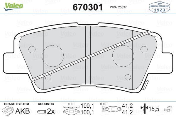 ARKA FREN BALATA HYUNDAI ACCENT BLUE 1.4L 1.6L benzinli 10-> 1.6L CRDi dizel 10-> / ELANTRA 1.6L D4FB 11-> / KIA RIO 1.4L D4FC dizel - 6 vites 14-> / SOUL 1.6L CVVT 09-> - VALEO - OEM 583021RA30
