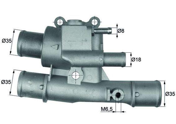 TERMOSTAT (88 ºC) FIAT BRAVO DOBLO MAREA PALIO 16 16V - MAHLE TERMOSTAT - OEM 46522664