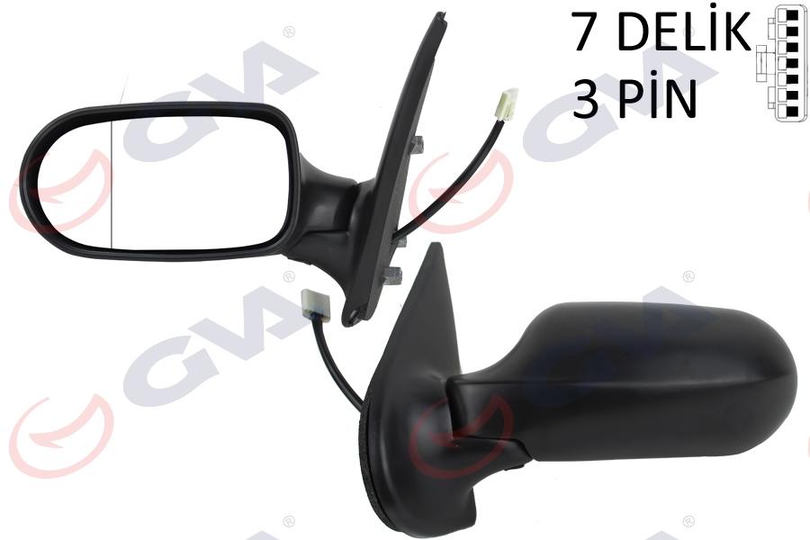 DIŞ DİKİZ AYNASI SOL PALIO WEEKEND 02>ALBEA 05> ELEKTRİKLİ+ISITMALI+KONVEKS 3 FİŞ VM-6155EAL - GVA - OEM 735421072
