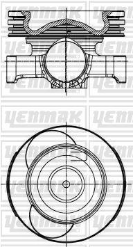 MOTOR PİSTON+SEGMAN (0.50)(76.00mm) MEGANE IV 16> CLIO V 19> CAPTUR II 20> EXPRESS 21> DUSTER II 17> DOKKER 17> QASHQAI II 18> JUKE 14>19 MERCEDES W177. W176. X118. X156 1.5dCi K9K EURO 6 - YENMAK - OEM 120109962R