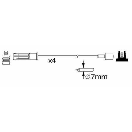 BUJİ KABLOSU MGN 1.6 99=>-R19 1.2 99=>-CLIO II 1.2 ie 99=>-KNG 1.2 98=>-LOGAN 1.4 02=> (K7M) - DODUCO - OEM 7700273226