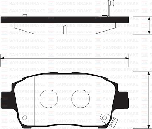 ÖN FREN BALATA TOYOTA YARIS 1.3L 2NZ-FE NCP10 japon üretim 99-02 / 1,0L 1SZFE SCP10 (Arkalar disk tipi ise) 03-05 (abs`li araçlar için) - SANGSIN - OEM 0446517101