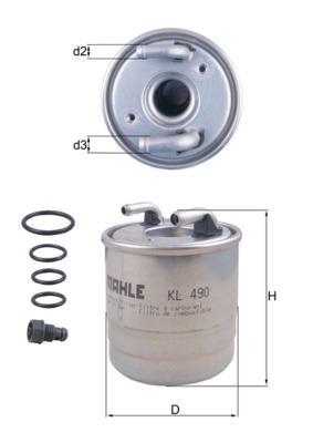 YAKIT FILTRESI MERCEDES OM640 OM642 OM651 W169 W245 W204 W212 X164 W164 X204 W221 W222 B906 - MAHLE - OEM A6420920301