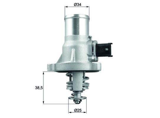 TERMOSTAT (105C) METAL GÖVDELİ MÜŞÜRLÜ ASTRA J-MOKKA-INSIGNIA-CRUZE 09>CROMA 05>1.6 - MAHLE - OEM 96984104