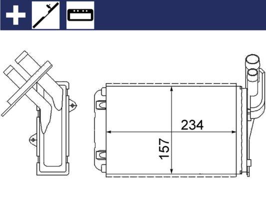 KALORİFER RADYATÖRÜ MGN I-CLIO I-R19 (234x157X42) - MAHLE - OEM 7701204680