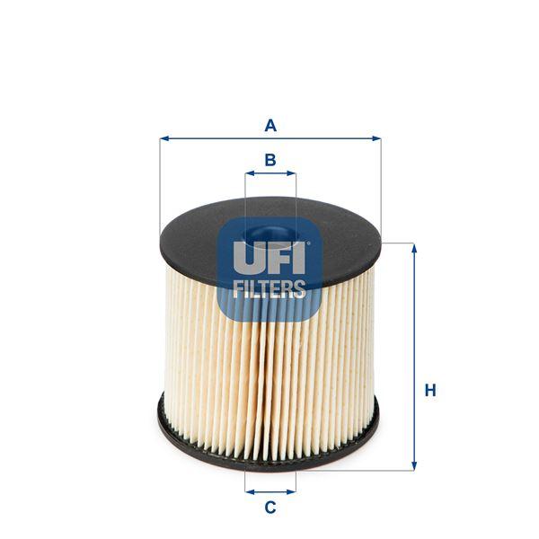 YAKIT FİLTRESİ PARTNER-BERLINGO-206-307-406-807-C5-C8-JUMPY-XANTIA-XSARA-SCUDO-EXPERT 2.0HDI (DW10) - UFI - OEM 1906.77