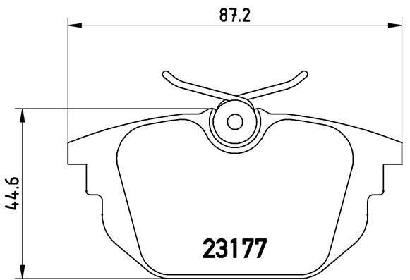 FREN BALATASI ARKA (87,40MM) COUPE MAREA MAREA WEEKEND TEMPRA TIPO 2,0IE 16V - VALEO - OEM 794080