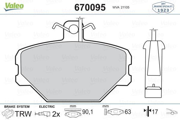 ÖN BALATA FİŞLİ TMPR-TİPO UNO 1.4-1.6 PANDA (85-04) - VALEO - OEM 5892330