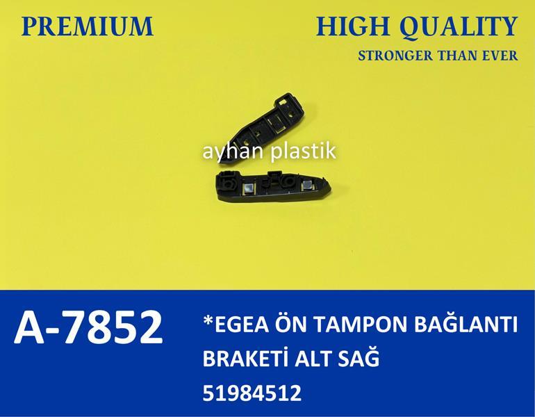 ÖN TAMPON TUTUCU BRAKET SAĞ DIŞ TARAF EGEA 15> - AYHAN - OEM 51984512