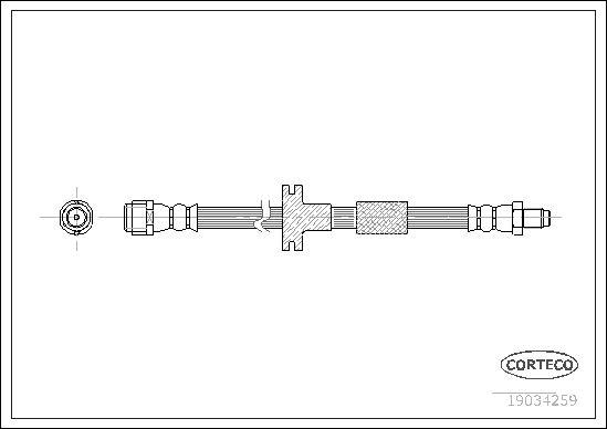 FREN HORTUMU ON MERCEDES W202 W140 - CORTECO - OEM A2024200148