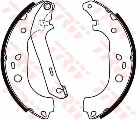 PABUCLU BALATA 228×57 mm FORD CONNECT 1.8 TDCI 02-13 - TRW - OEM 4387344
