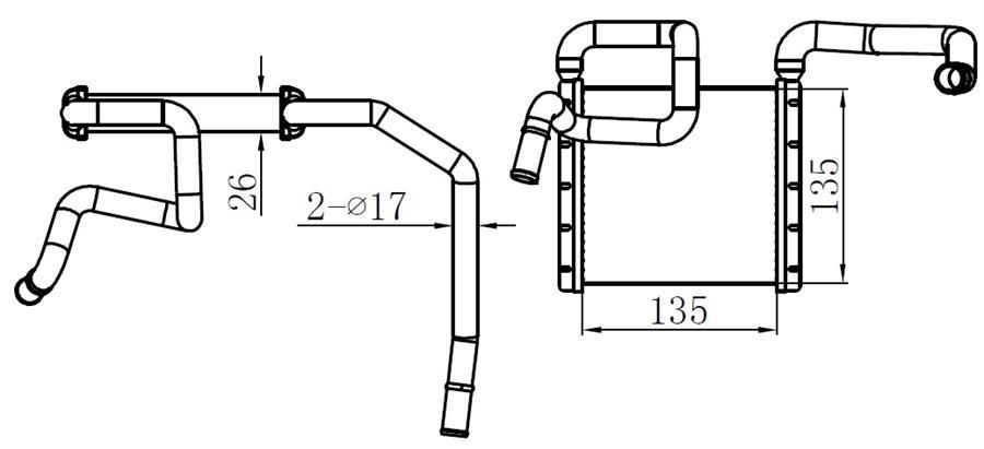 KALORİFER RADYATÖRÜ FORD RANGER 98> 2.5-3.0 TDCİ - ORIS - OEM XM34