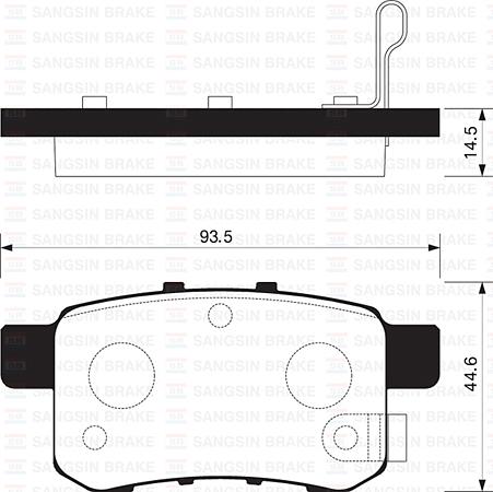 ARKA FREN BALATA HONDA ACCORD 2.0L R20A3 (CU kasa) 08-> - (Aşınma ikaz soketli) - SANGSIN - OEM 43022TL1G00