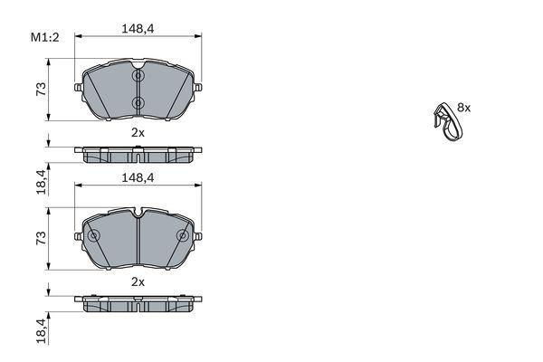 FREN BALATASI ON [330 MM] ASTRA L 21> GRANDLAND 17> C5 AIRCROSS 18> 308 14> 3008 19> 508 18> DS4 21> - BOSCH FREN BALATA - OEM 1647877180
