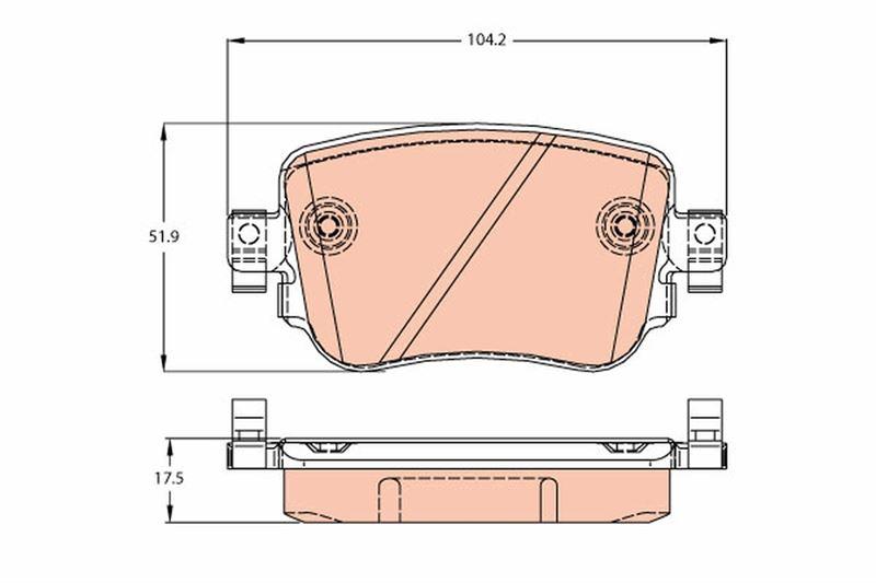 ARKA FREN BALATASI PASSAT LEON A1 OCTAVIA 13> - TRW - OEM 8U0698451F