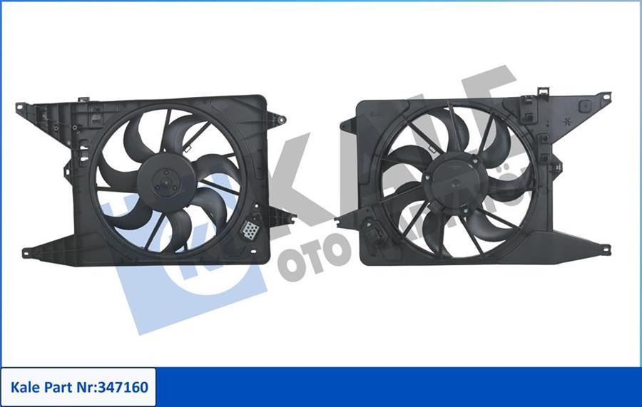 FAN MOTORU DAVLUMBAZLI (KOMPLE) DACIA LOGAN-SANDERO 1.5 DCI (EURO5) - KALE RADYATOR - OEM 214814342R