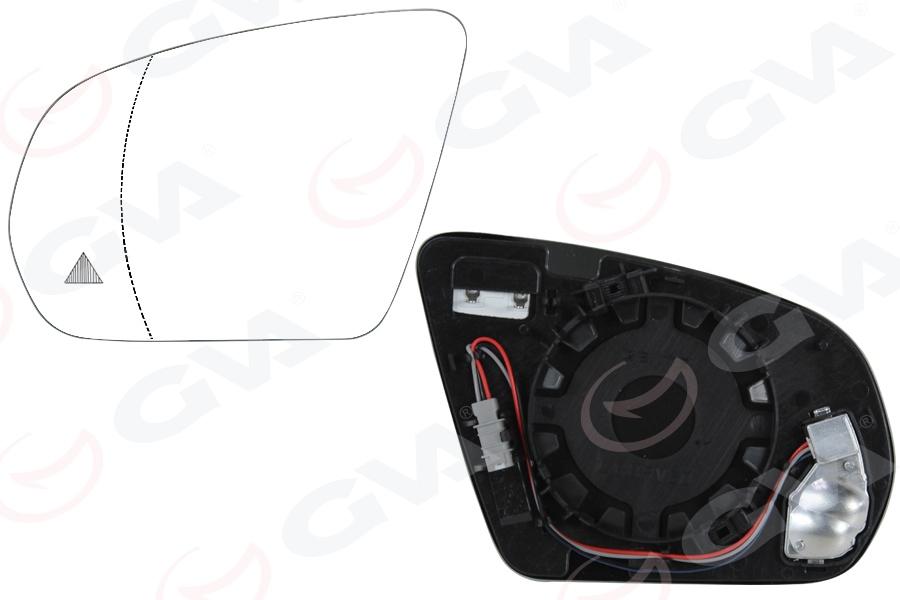 DIS DIKIZ AYNA CAMI SOL MERCEDES W205 W213 W222 ELEKTRIKLI. KOR NOKTA UYARILI - GVA - OEM A0998100516