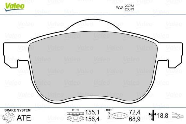 ÖN BALATA VOLVO S60 (00-10) S80 (98-06) V70 (97-07) XC70 (00-07) S70 (97-00) - VALEO - OEM 8634921