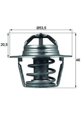 TERMOSTAT (88 ºC) RENAULT CLIO II 14 16 E7J K7M KANGOO 19DTI F9Q LA - MAHLE TERMOSTAT - OEM 7700723945