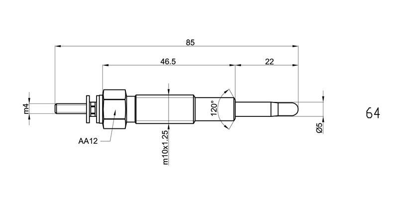 KIZDIRMA BUJİSİ (Y-701J) FORD RANGER 2.5-KIA SPORTAGE 2.0-MAZDA 2.5D 4WD YM-VITARA 2.0 TD - ET1GERMANY - OEM XM3412A342BA