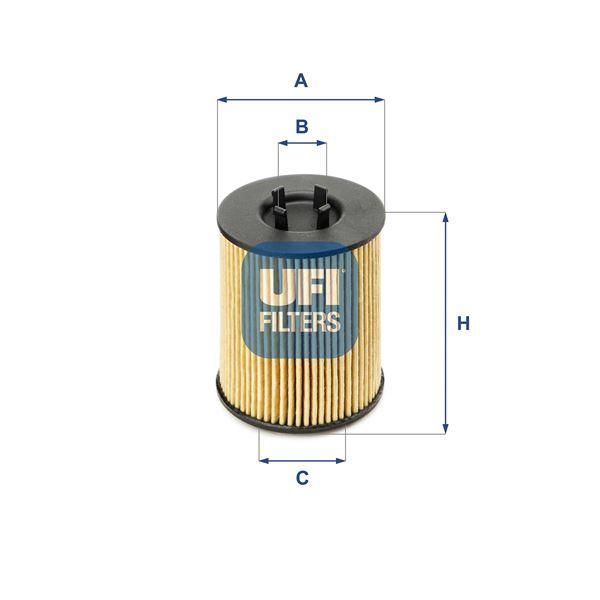 YAĞ FİLTRESİ ASTRA G 1.8 16V-OMEGA B 2.5 V6-3.0 V6-3.2 V6-VECTRA B 1.8i 16V-2.5i V6-2.6i V6-VECTRA C - UFI - OEM 9192426