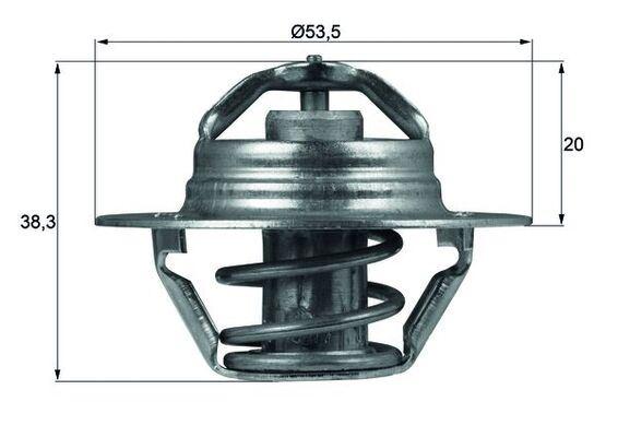 TERMOSTAT (82C) PEUGEOT P106-P205-P306-P309-P405-P - MAHLE - OEM 1337.30