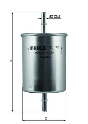 YAKIT FİLTRESİ BORA-GOLF IV-MULTIVAN V-TRANSPORTER V-OCTAVIA-TOLEDO II-LEON-AUDI TT-A4 - MAHLE - OEM 1J0201511A