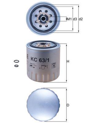 YAKIT FILTRESI MERCEDES OM601 W201 W202 W124 W210 W461 W638 B901>B904 - MAHLE - OEM A6010901552