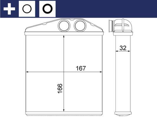 KALORIFER RADYATORU (70X190) OPEL CORSA C (ENo:8FH351000501) - MAHLE BEHR - OEM 9196140