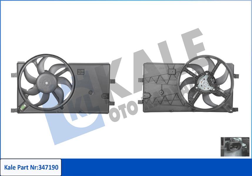 FAN MOTORU (KLİMALI) PEUGEOT BIPPER 08> CITROEN NEMO 08> FIAT FIORINO 08> 1.3-1.4 HDI - KALE - OEM 1616307580