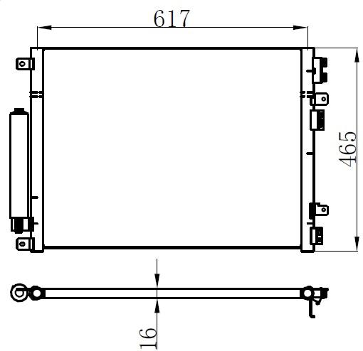 KLİMA BRAZİNG CONDENSER A/M()300C 3.0CRD 2004+ 941084 - ORIS - OEM 68050127AB