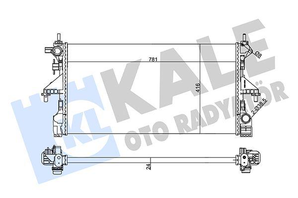 RADYATÖR DUCATO JUMPER BOxER (06-) 2.0 BlueHDI MECHANICAL 780x416x24 1680410280-1629086780-1613996580-RR606169 - KALE - OEM 1613996180