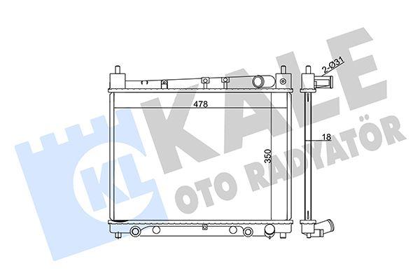 RADYATÖR YARIS-YARIS VERSO (AL/PL/BRZ) (350x478x16) - KALE - OEM 1640021080