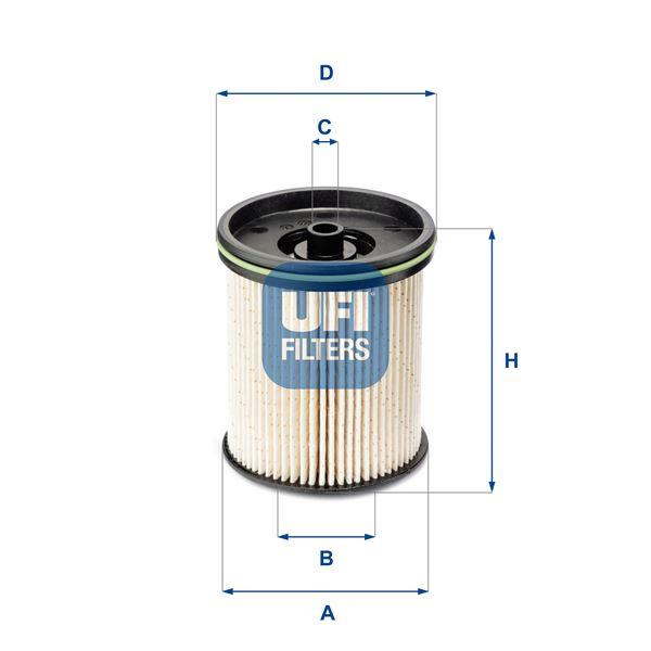 YAKİT FİLTRESİ ASTRA K 1.6 CDTİ 15=> (B16DTE-B16DTH-B16DTI) - UFI - OEM 13539108