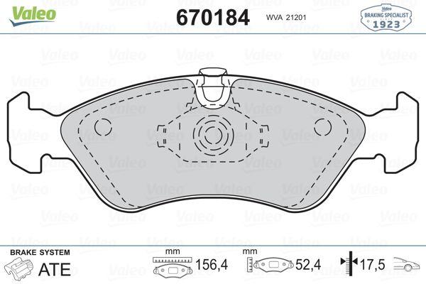 ÖN BALATA ASTRA F (91-98) CALIBRA-OMEGA-VECTRA A 1.8-2.0 (88-95) - VALEO - OEM 1605808