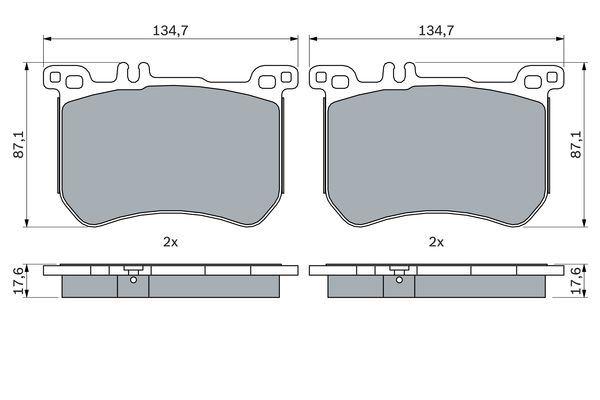 FREN BALATASI ON MERCEDES W222 R231 - BOSCH - OEM A0084203520