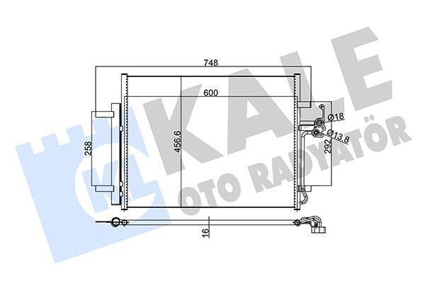 KLIMA RADYATORU MONDEO IV S MAX 07 /> GALAXY 1,6 / 1,8 / 2,0 / 2,0TDCI 07 /> LANDROVER FREELANDER 2.2T (GENİŞLİK: 457MM, UZUNLUK: 600MM) - KALE - OEM 7G9119710AB