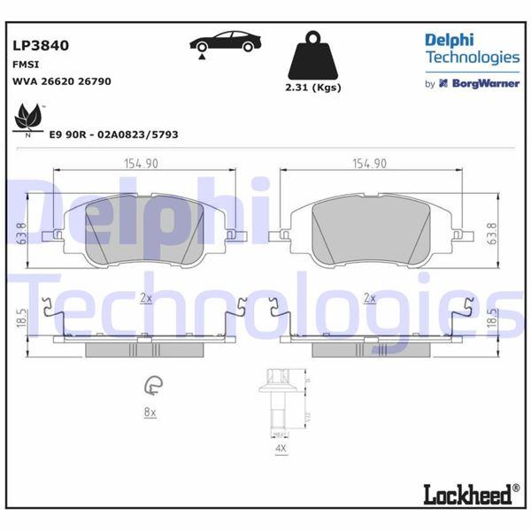 ÖN FREN BALATASI CORSA F (e) 19> MOKKA e 20> 208 19> 2008 19> C4 20> DS3 18> (302mm) - DELPHI - OEM 1681371180