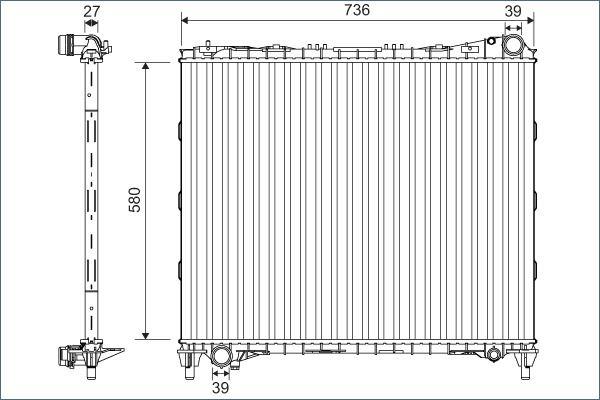 MOTOR SU RADYATORU LAND ROVER RANGE ROVER L405 L494 - VALEO - OEM LR034553