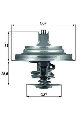 TERMOSTAT PASSAT-CRAFTER-LT 28-35-TRANSPORTER IV (87C) - MAHLE - OEM 069121113