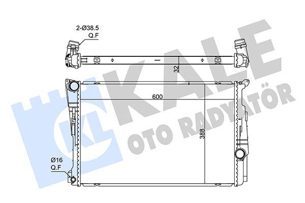 MOTOR SU RADYATORU BMW B47 N20 N47 N55 N57 F25 F26 - KALE - OEM 17118623369