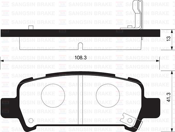 ARKA FREN BALATA SUBARU IMPREZA 2,0L EJ20 GC GD 98-05 / FORESTER 2,0L EJ20 S turbo SF 99-02 / OUTBACK 2,5L 3,0L 99-09 - (Aşınma ikaz soketli) - SANGSIN - OEM 26696FC001