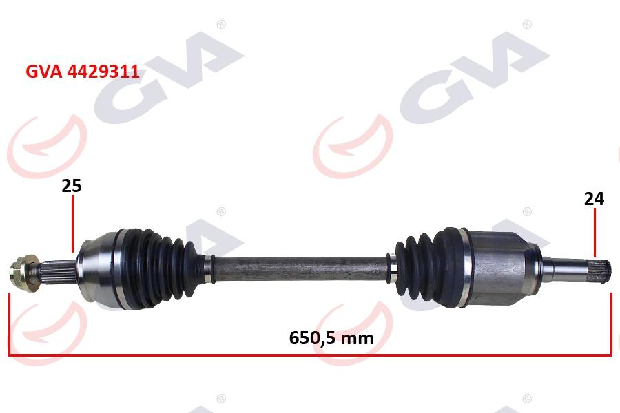 KOMPLE AKS ÖN SOL EGEA 1.3 MJT (MT) (15-) (İÇ AKS KAFALI) - GVA - OEM 52068573