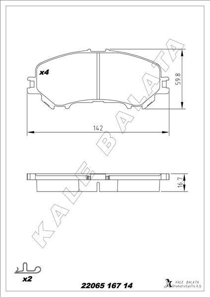 BALATA ÖN QASHQAI II SUV-X-TRAIL III-ROGUE II SUV 13 - - KALE - OEM 410601596R