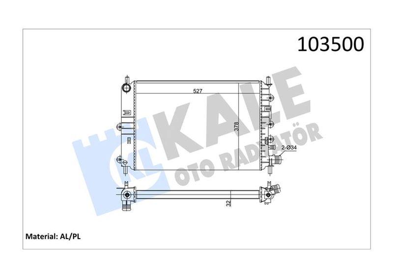 MOTOR SU RADYATORU ESCORT CLX 1.6 ZETEC 95>01 (2 SIRA AL+PL) - KALE - OEM 91AB8005AF