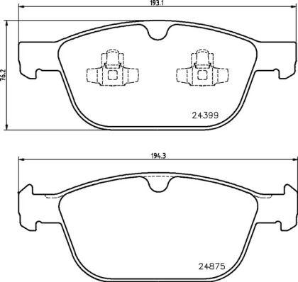 ON FREN BALATASI VOLVO S60 00> S70 97>00 S80 - BREMBO - OEM 31277334