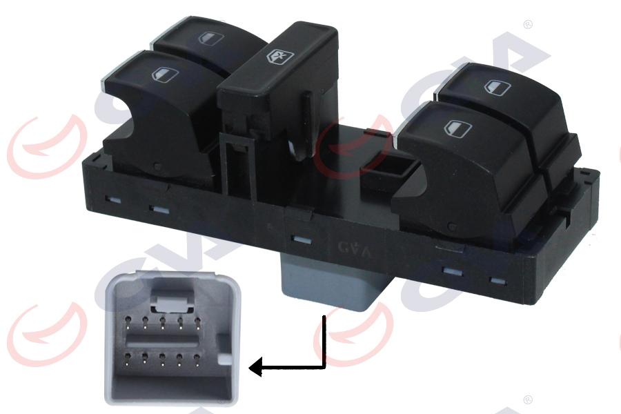 CAM AÇMA ANAHTARI (DÖRTLÜ-NİKELAJLI) POLO 2010=> - GVA - OEM 6R0959857E