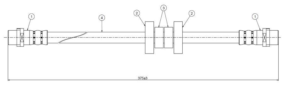 FREN HORTUMU ON TRANSPORTER T4 — CAVO 323753 - CAVO - OEM 701611701A