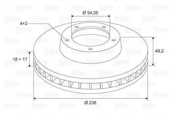 ÖN FREN DİSKİ (HAVA KANALLI) TOYOTA COROLLA 1,3L 2E EE100 95-98 / 1,6L 4A-F AE92 88-92 (238 ÇAP X 4 BİJON) - Takım disk fiyatıdır - VALEO - OEM 4351212330